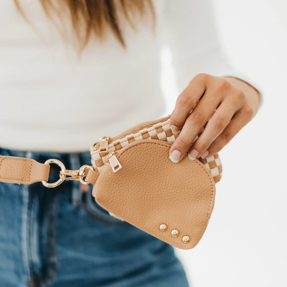 Pretty Simple Wonderlust Woven Dual Pouch Wristlet