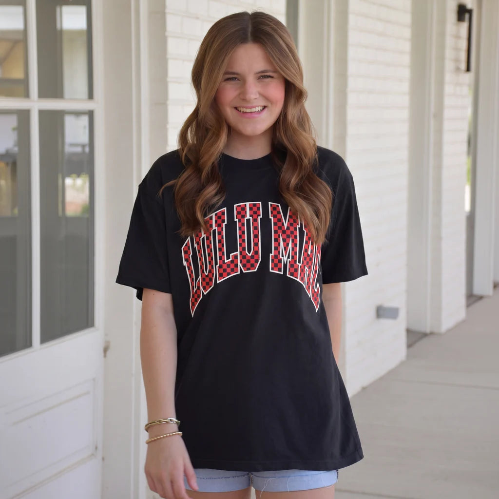 Lulu Mac Team Red/Black Checkered T-Shirt