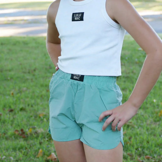 Lulu Mac youth turquoise shorts