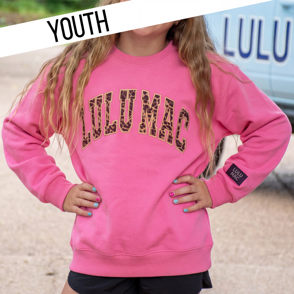Lulu Mac youth bubblegum leopard